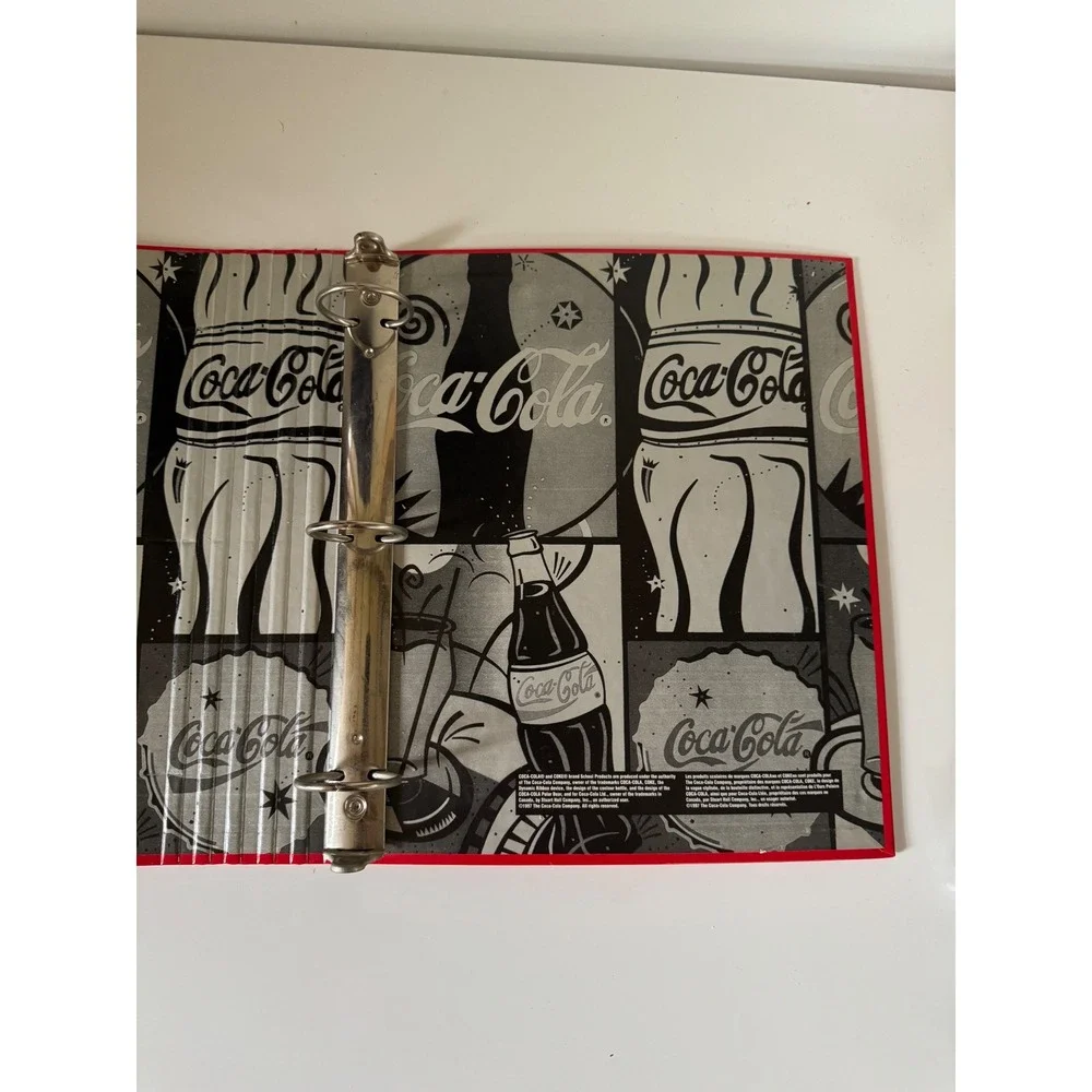 Vintage 1997 Coca-Cola Polar Bear 1.5 Inch Ring Binders Set of 2 Stuart Hall